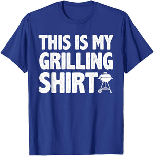 Funny Grilling Art Women Barbecue Meat Smoking BBQ T-Shirt - T-Shirt | Royal