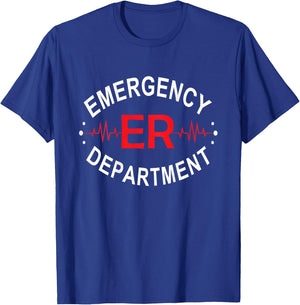 Emergency Department Emergency Room Nurse ER Nurse Back Of T-Shirt - T-Shirt | Royal