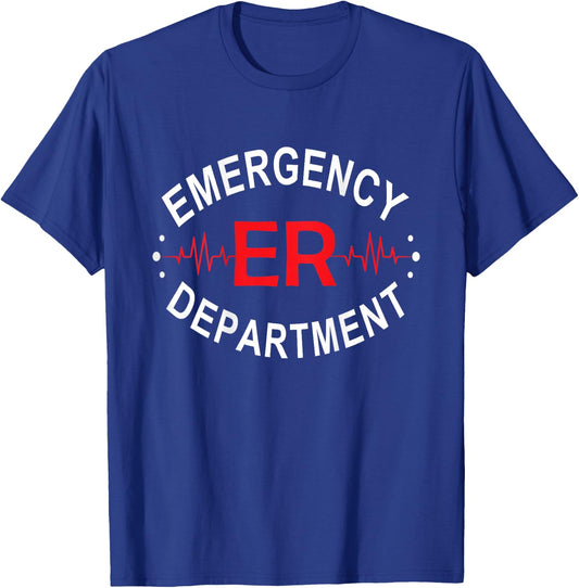 Emergency Department Emergency Room Nurse ER Nurse Back Of T-Shirt - T-Shirt | Royal