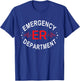 Emergency Department Emergency Room Nurse ER Nurse Back Of T-Shirt - T-Shirt | Royal
