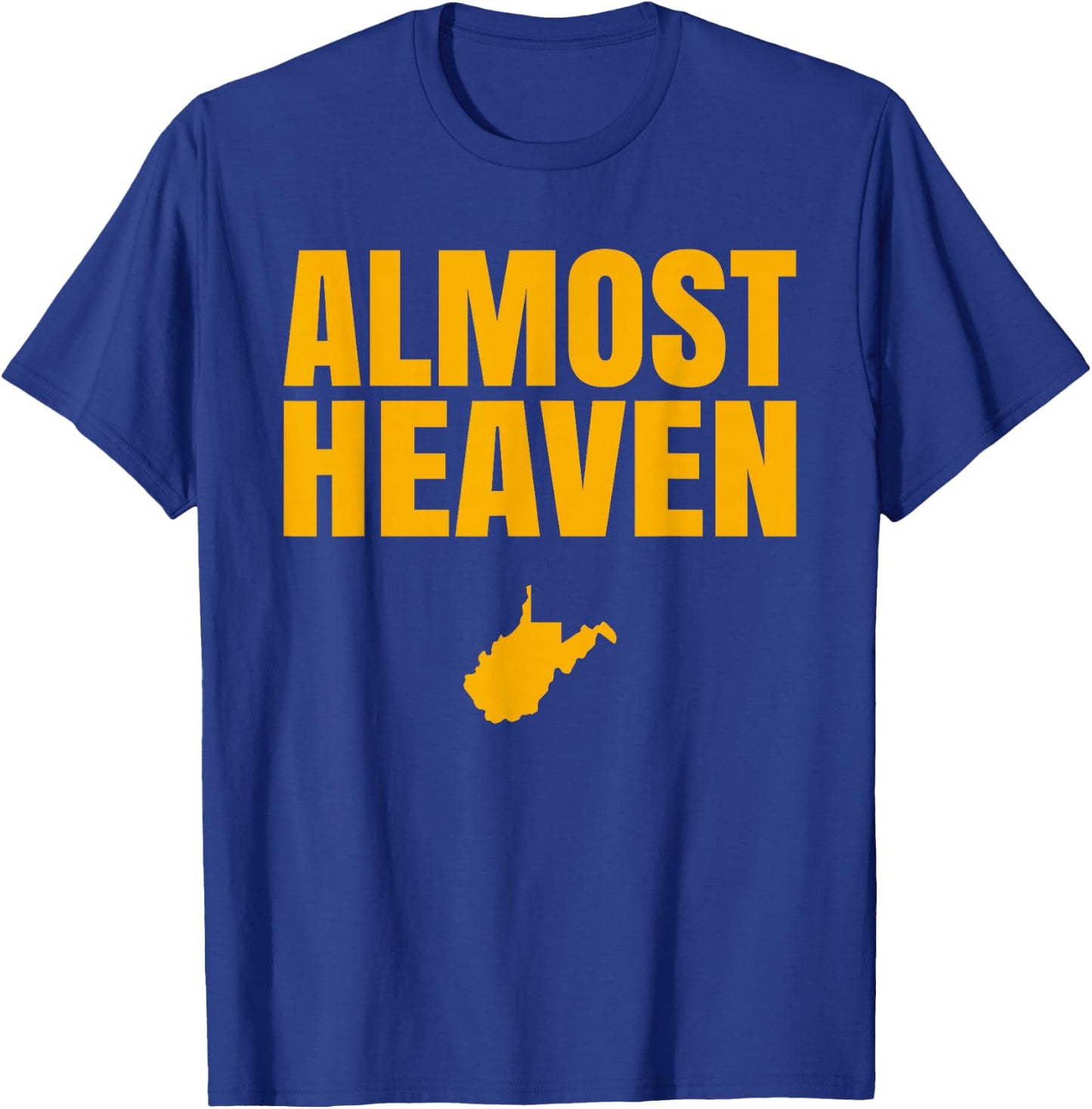 Almost Heaven WV State USA Tailgate Football T-Shirt - T-Shirt | Royal