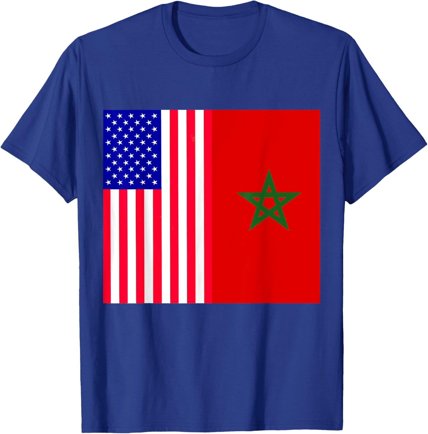 Moorish American Morocco Flag Moroccan Soccer Supporter T-Shirt - T-Shirt | Royal