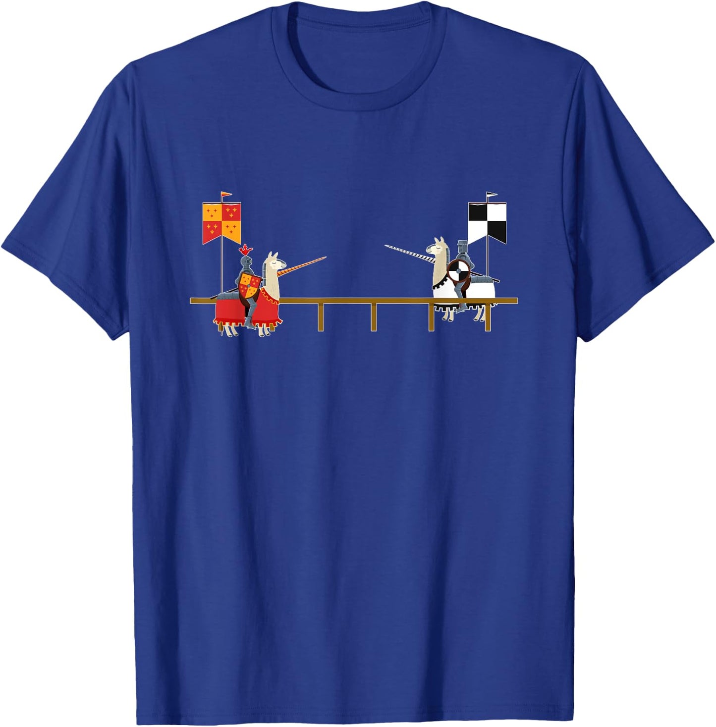 Llama Jousting - Funny Medieval Knight Lance T-Shirt - T-Shirt | Royal