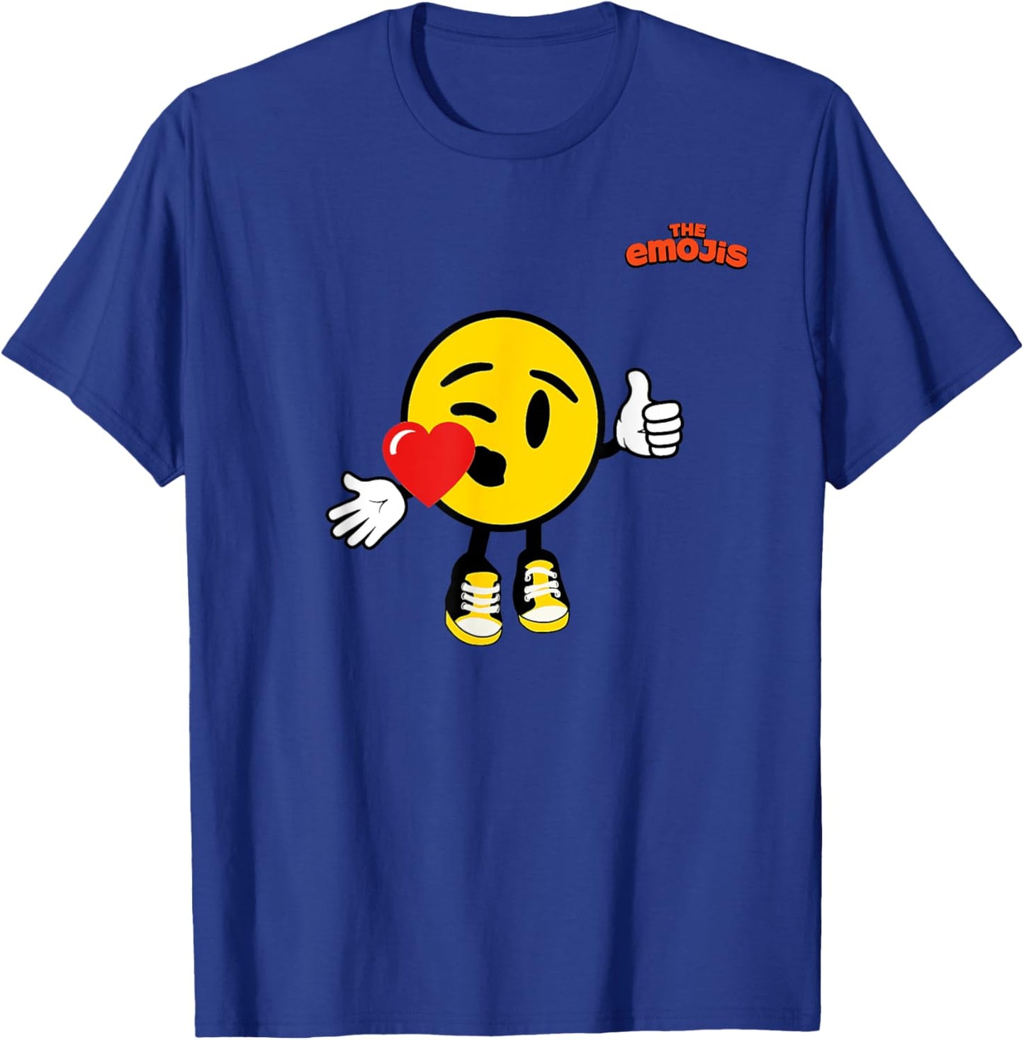 Emoji Kissing Heart Love Yellow Face Thumb Up T-Shirt - T-Shirt | Royal