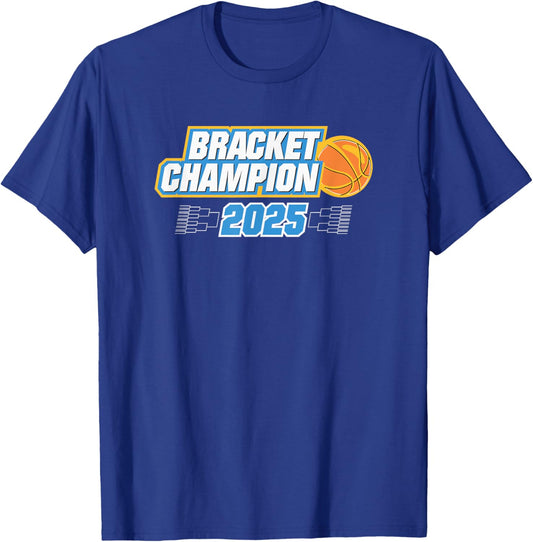 Basketball Bracket Champion 2025 T-Shirt - T-Shirt | Royal