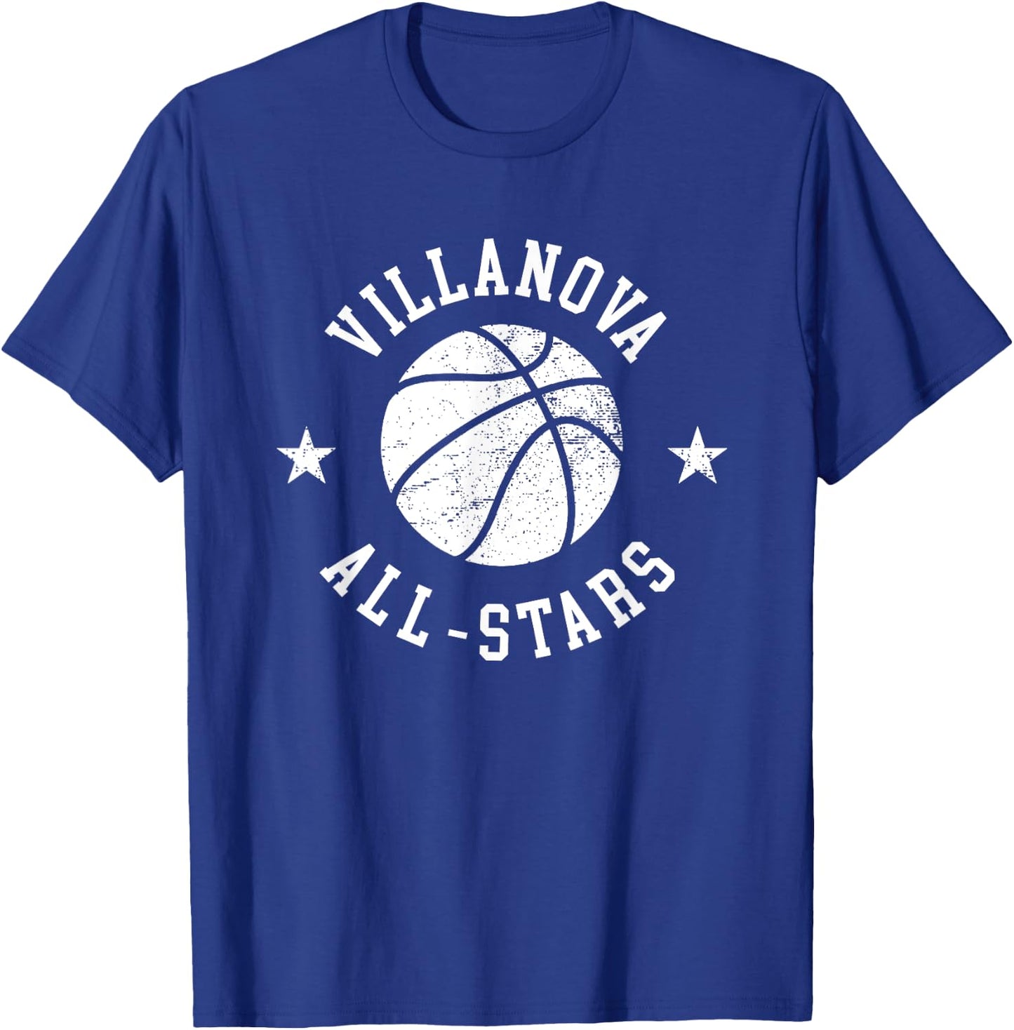 Villanova Vintage All-Stars Retro 80s Basketball T-Shirt - T-Shirt | Royal