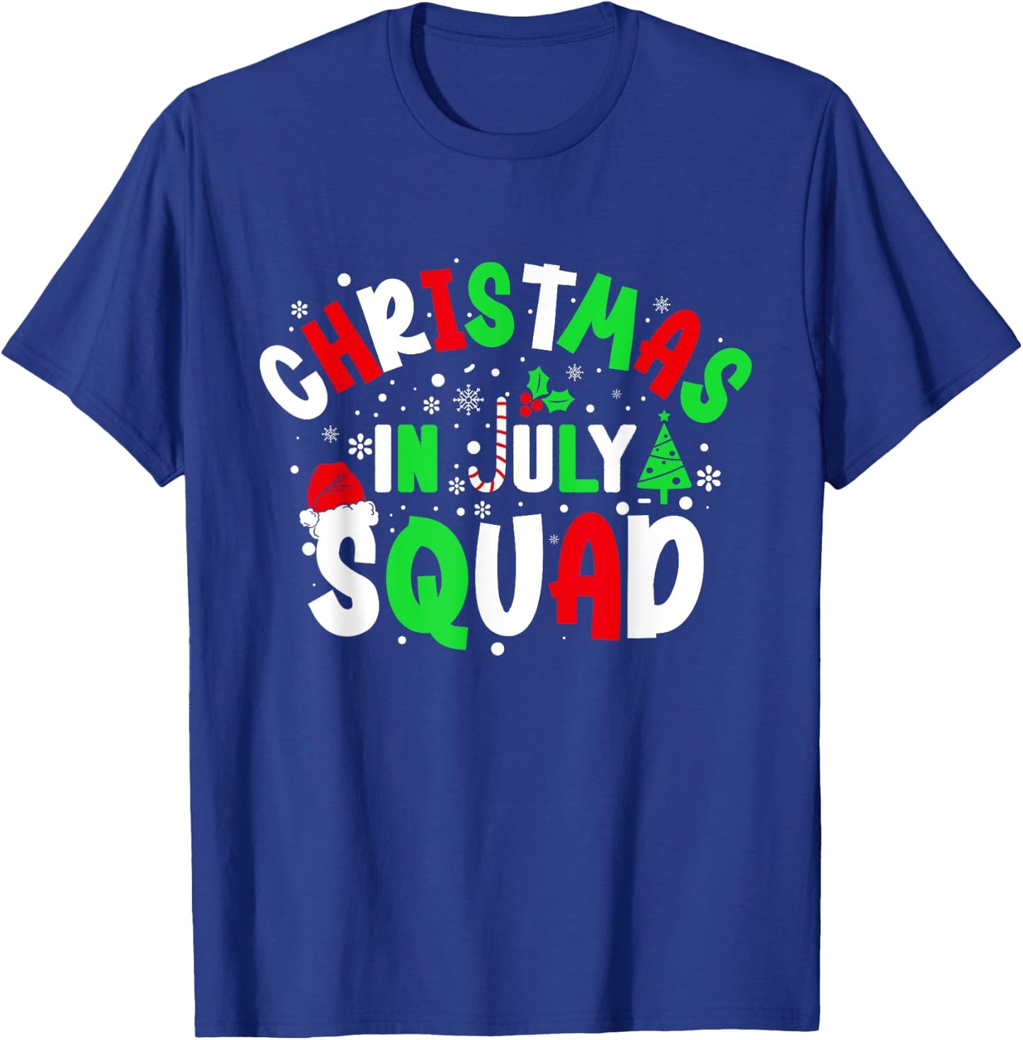 Christmas In July Squad Funny christma summer Men Women Kids T-Shirt - T-Shirt | Royal