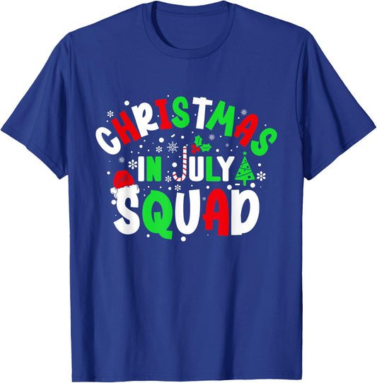 Christmas In July Squad Funny christma summer Men Women Kids T-Shirt - T-Shirt | Royal