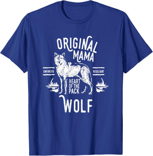 Original Mama Wolf, Heart of the Pack, Mother's Day T-Shirt - T-Shirt | Royal