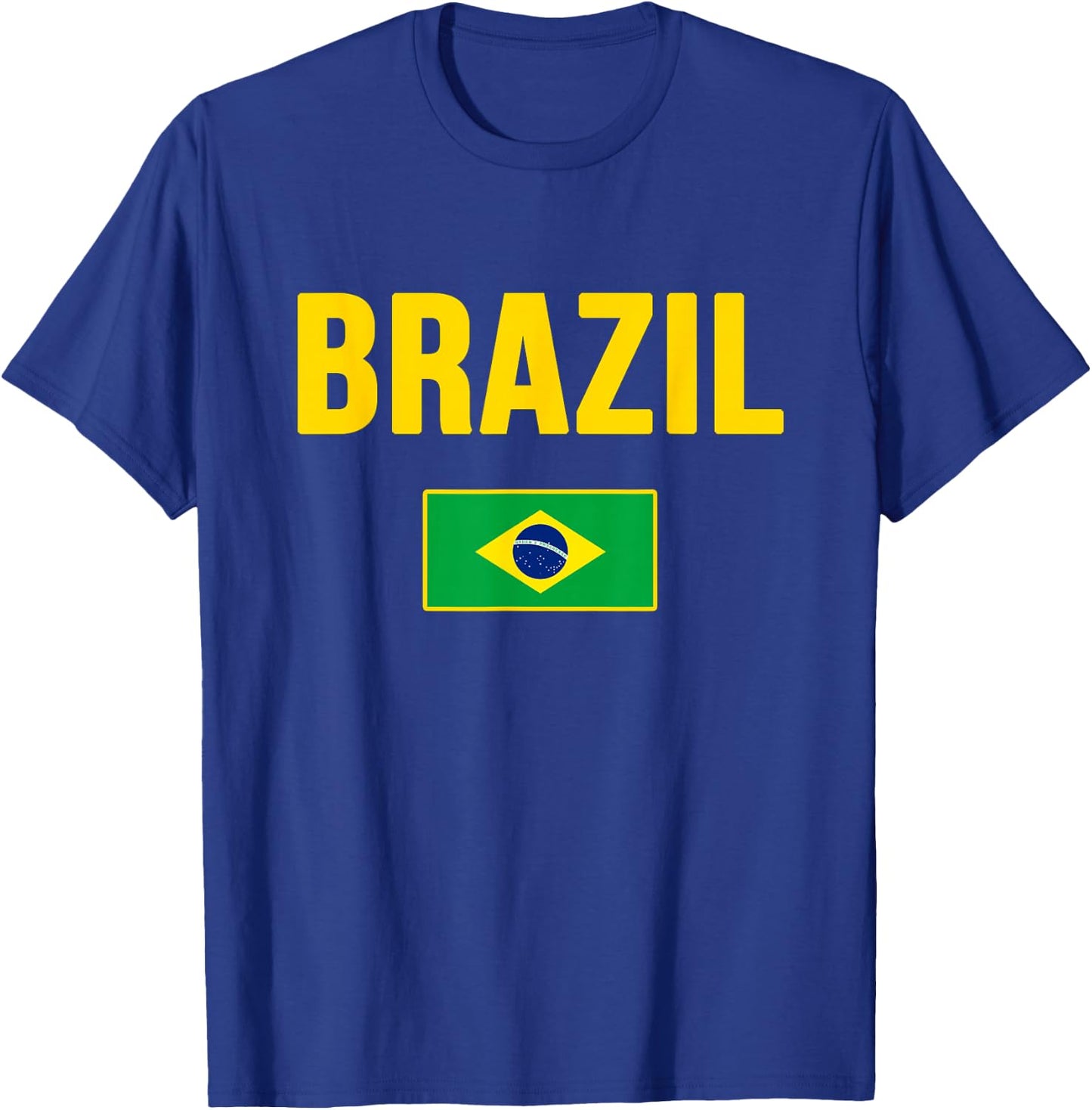 Brazil Flag Design Green Yellow Blue Women Kids T-Shirt - T-Shirt | Royal