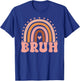 Rainbow Bruh For Girls Women Kids Youth 70s Funny Retro T-Shirt - T-Shirt | Royal
