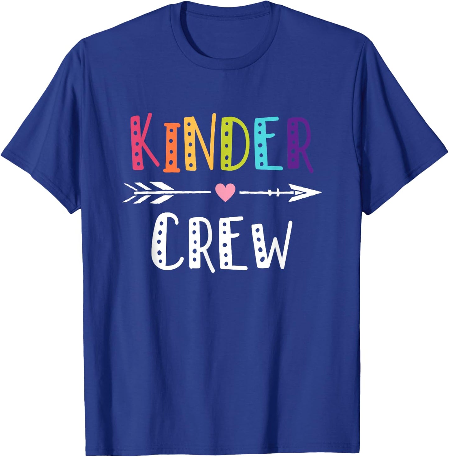 Kinder Crew Kindergarten Teacher 1st Day of School Women Kids T-Shirt - T-Shirt | Royal