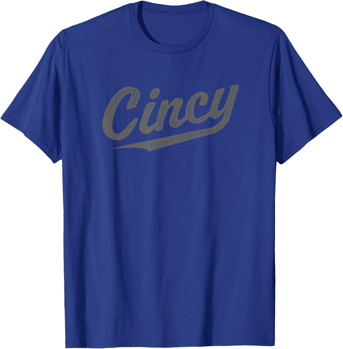 Retro Cincy Cincinnati Ohio vintage cursive script throwback T-Shirt - T-Shirt | Royal