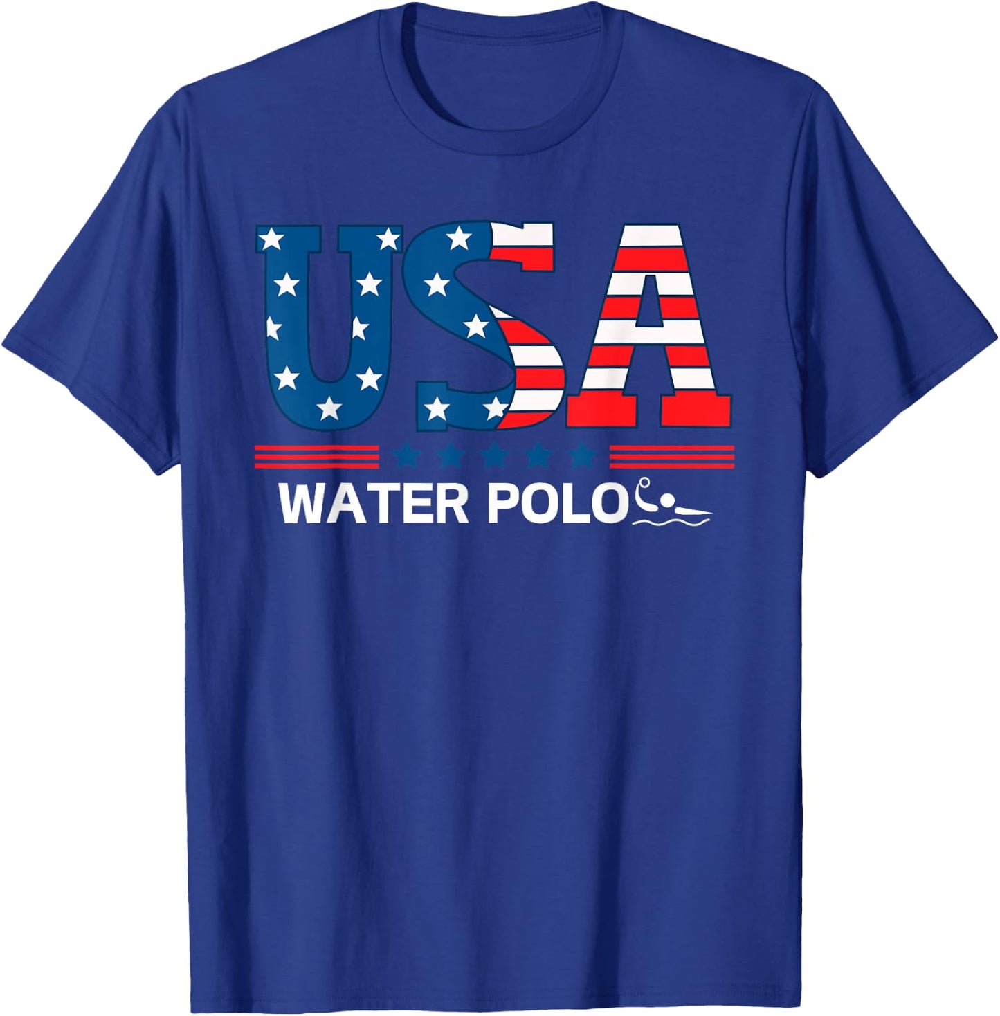 Water Polo United States Flag USA Team Sport Water Polo T-Shirt - T-Shirt | Royal