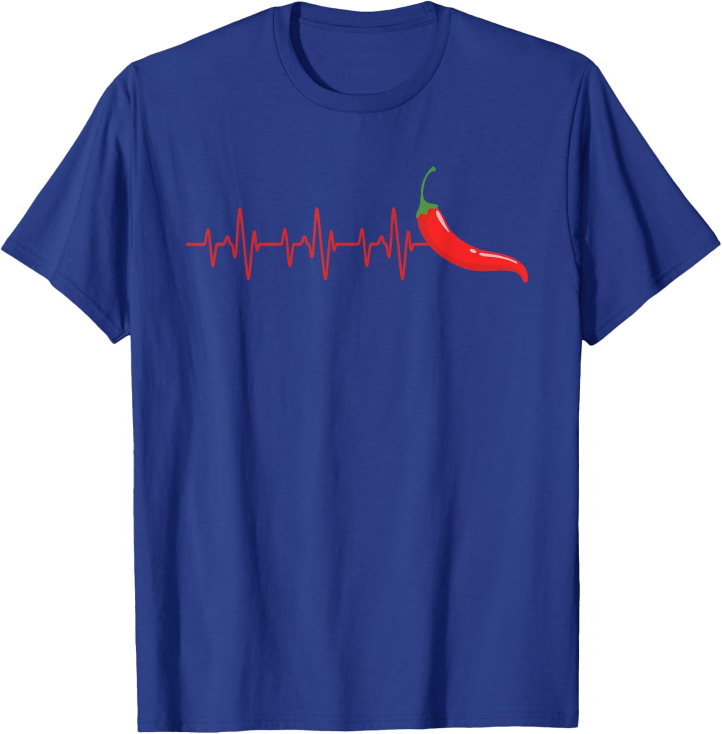 Red Chili Pepper - Pulse Heartbeat American Spicy Food Lover T-Shirt - T-Shirt | Royal