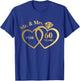 Mr And Mrs For 60 Years 60th Wedding Anniversary Couple T-Shirt - T-Shirt | Royal