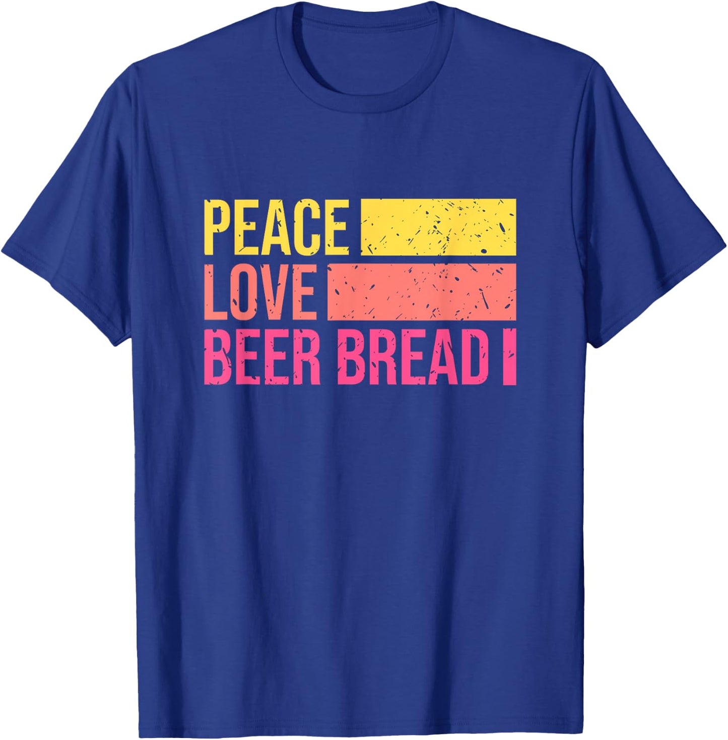 Peace Love Beer Bread Making Maker Gift Retro T-Shirt - T-Shirt | Royal