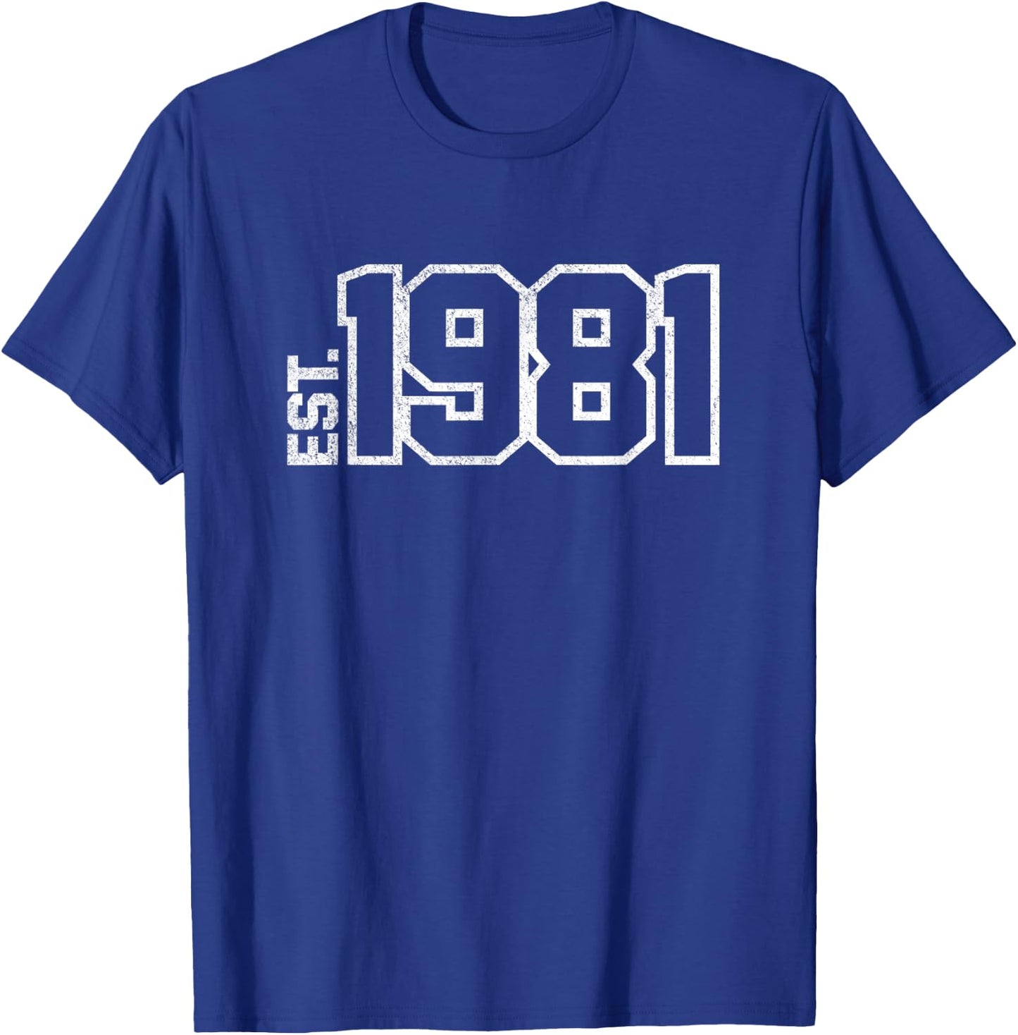 EST. 1981 - 40 year old established 81 birth year birthdate T-Shirt - T-Shirt | Royal