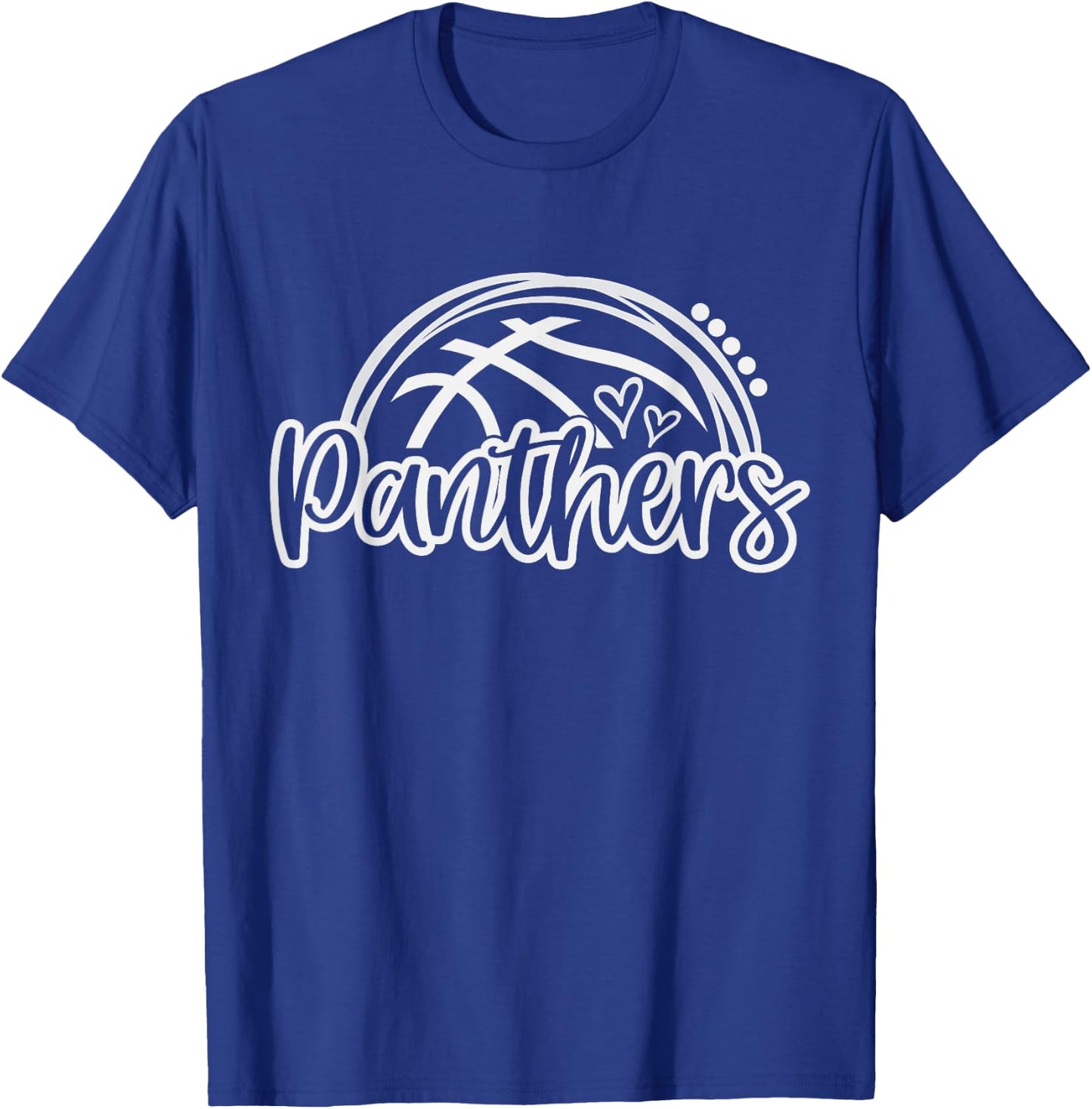 Basketball Panther School Sports Fan Team Spirit T-Shirt - T-Shirt | Royal