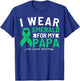 I Wear Emerald For My Papa Liver Cancer Awareness Dad T-Shirt - T-Shirt | Royal
