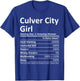 CULVER CITY GIRL CA CALIFORNIA Funny City Home Roots Gift T-Shirt - T-Shirt | Royal