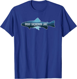 Great Sacandaga Lake New York NY Fish T-Shirt - T-Shirt | Royal