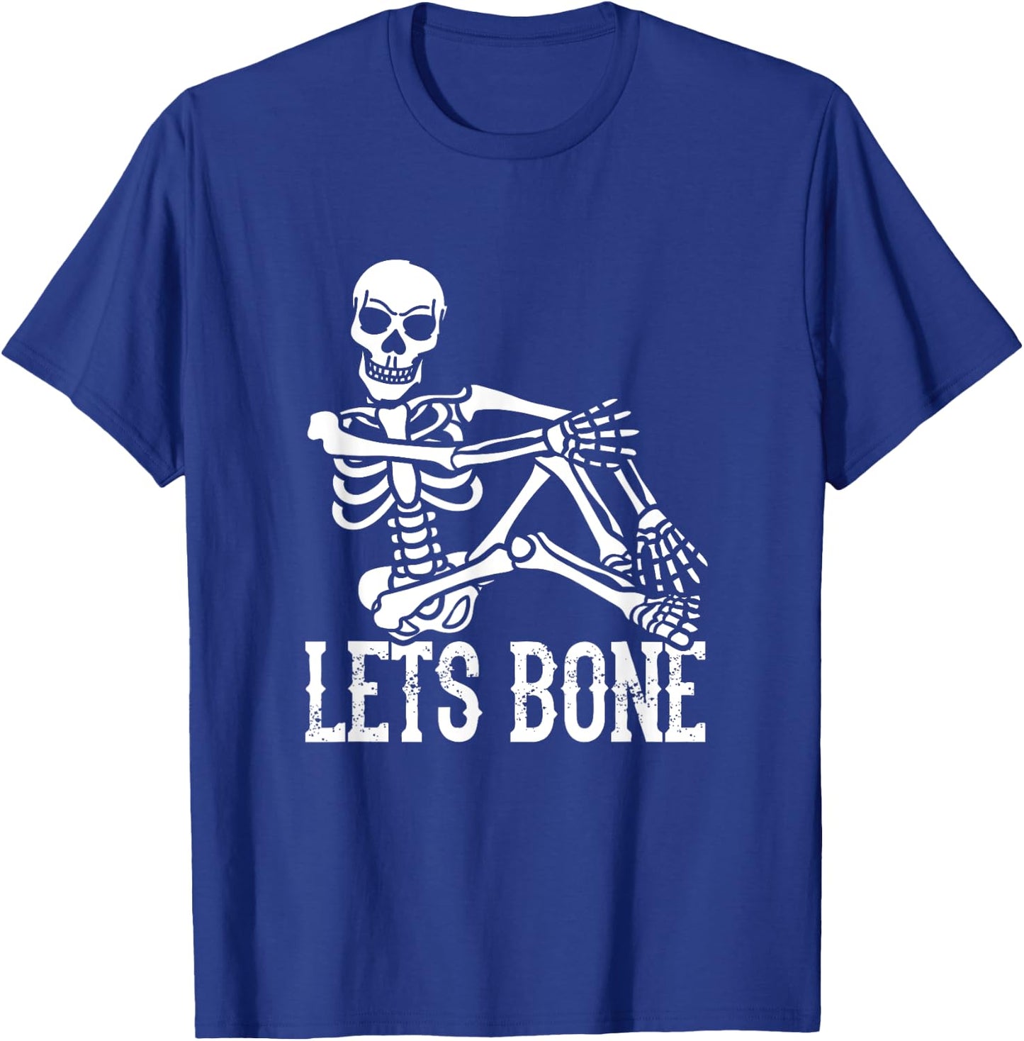 Lets Bone Skeleton Adult Halloween Costume T-Shirt - T-Shirt | Royal