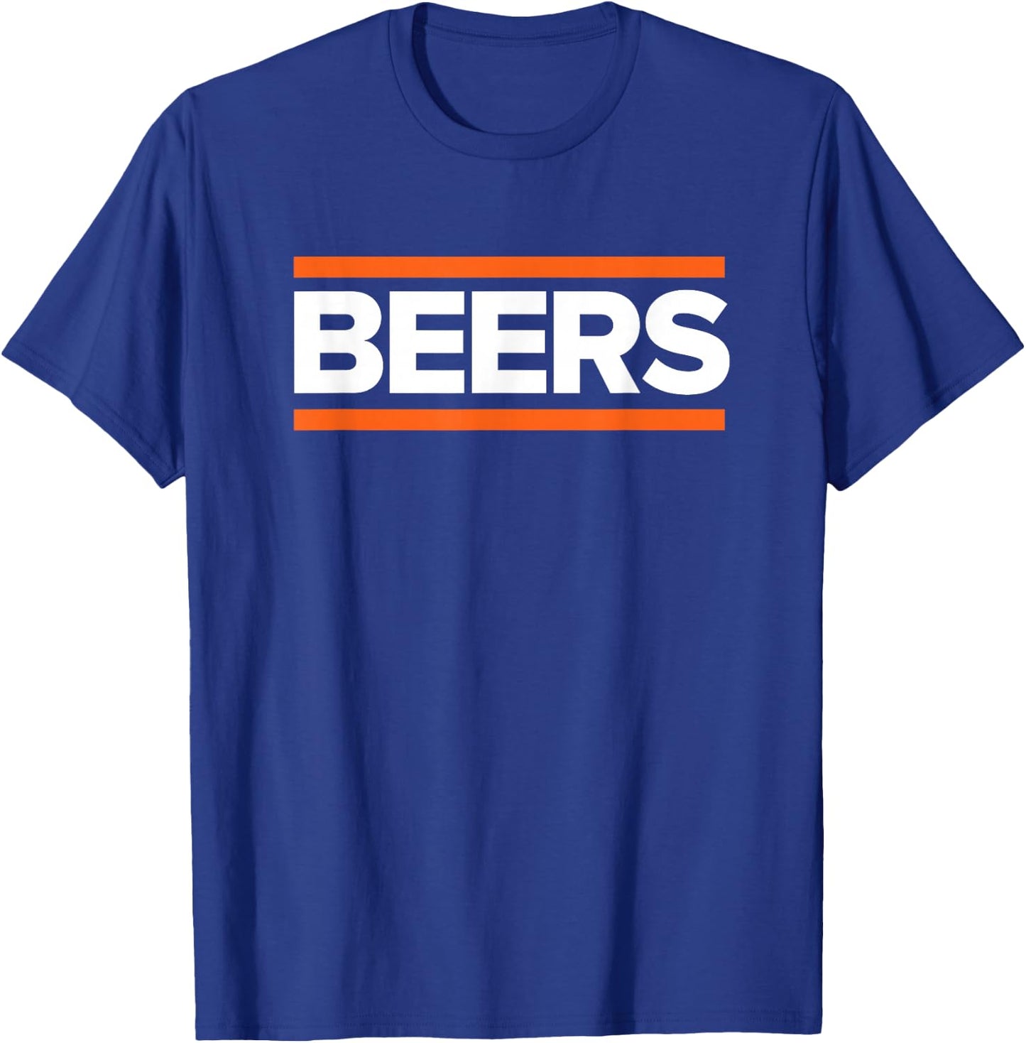 BEERS - Funny Party Beer Day Drinking Blue & Orange T-Shirt - T-Shirt | Royal