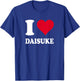 Red Heart I Love Daisuke T-Shirt - T-Shirt | Royal