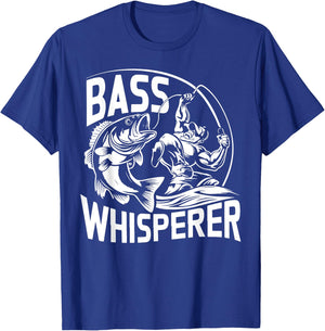 Bass Whisperer Bass Fishing T-Shirt - T-Shirt | Royal