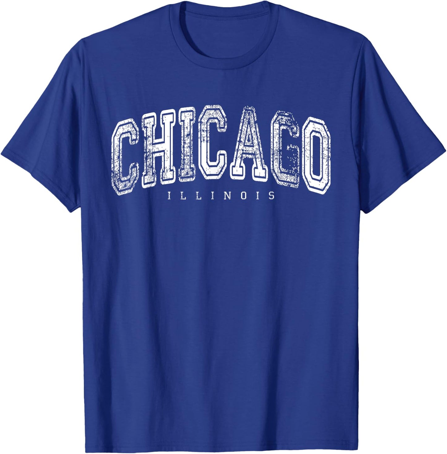 Chicago Illinois Vintage Retro US City State Travel T-Shirt - T-Shirt | Royal