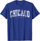 Chicago Illinois Vintage Retro US City State Travel T-Shirt - T-Shirt | Royal