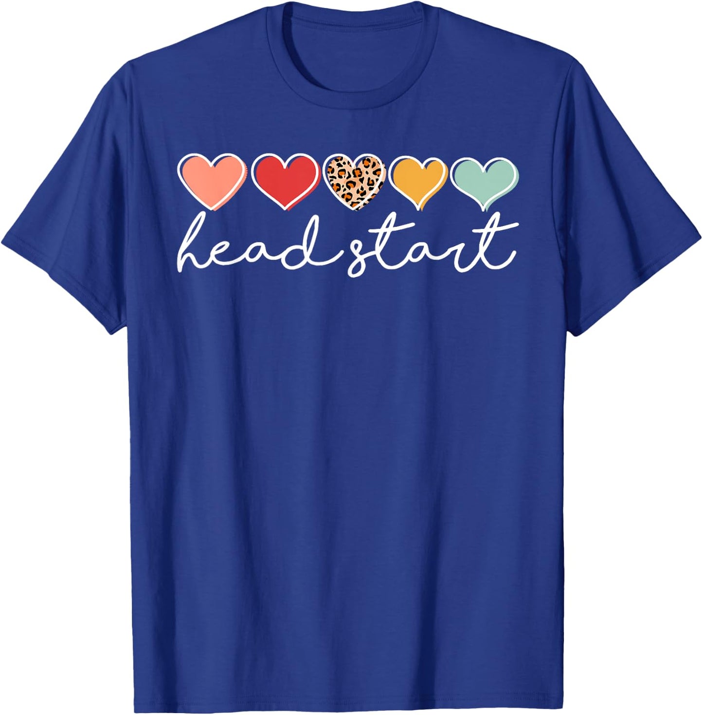 Back To School Head Start Heart Homeschool Headstart Teacher Women Kids T-Shirt - T-Shirt | Royal