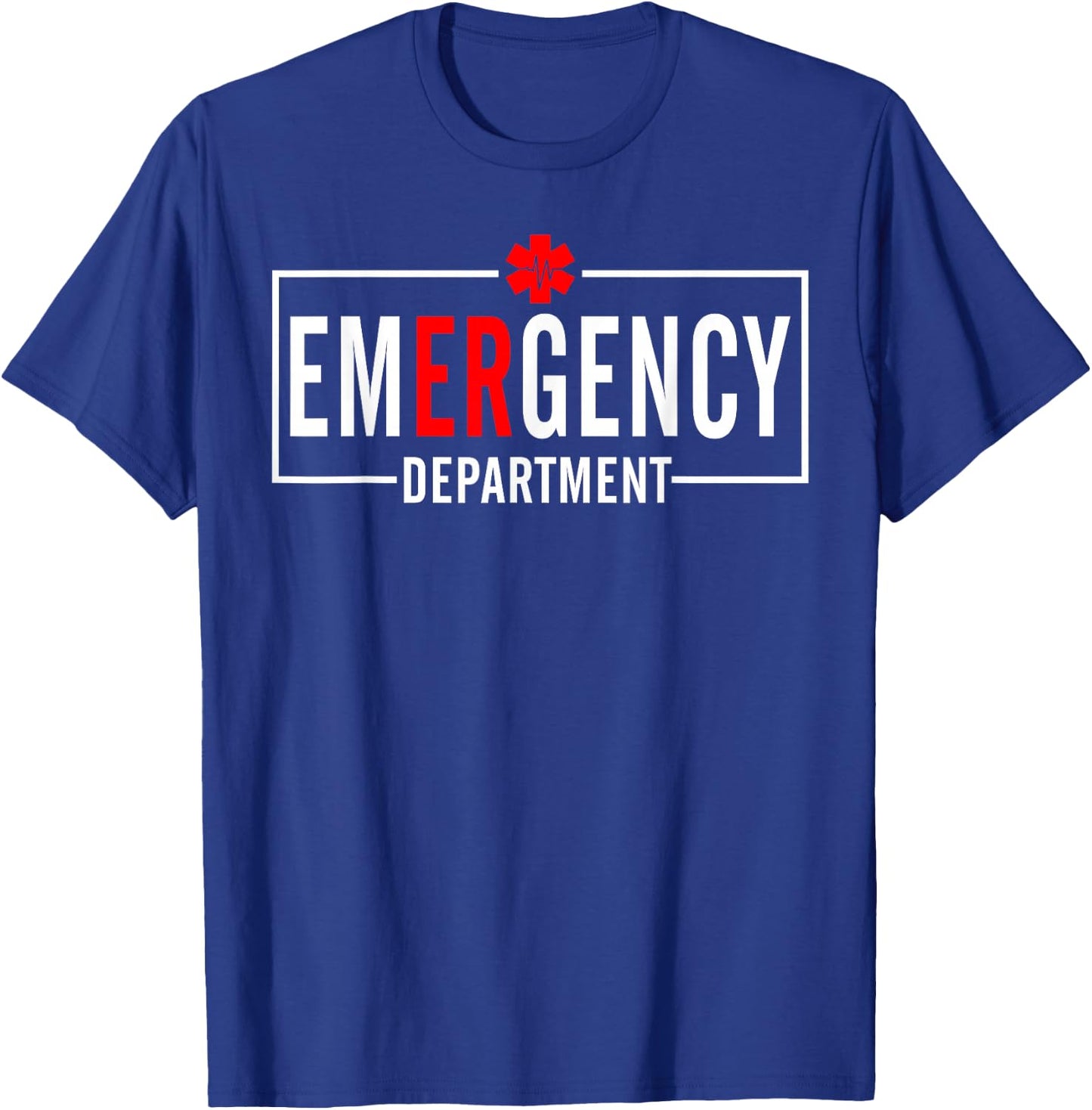 Emergency Room ER RN Nurse Department Healthcare Nursing , -Adults, Short Sleeve, , Black, Small T-Shirt - T-Shirt | Royal