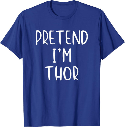 Pretend Thor Costume Halloween Nordic Norse Mythology T-Shirt - T-Shirt | Royal