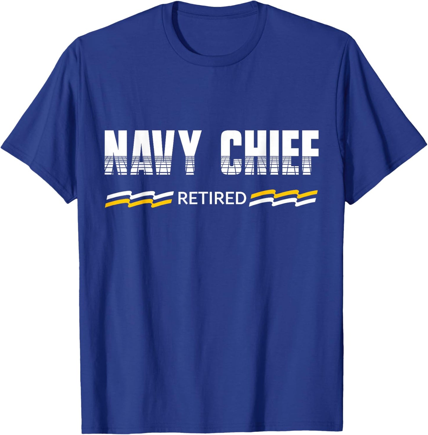 Navy Chief Retired - Lines T-Shirt - T-Shirt | Royal