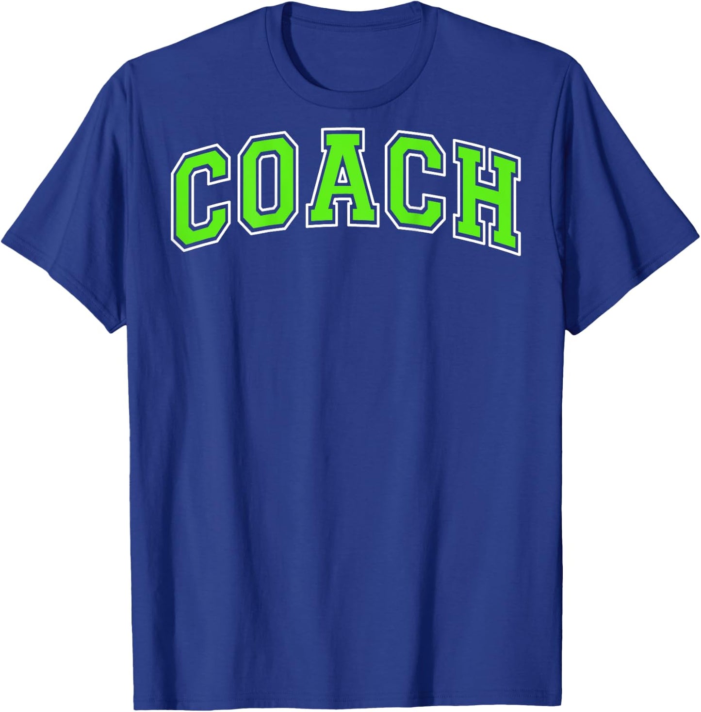 Coach Sports Trainer Vintage Lime Green White on the back T-Shirt - T-Shirt | Royal