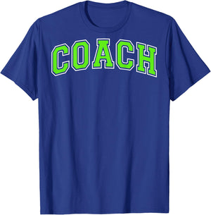 Coach Sports Trainer Vintage Lime Green White on the back T-Shirt - T-Shirt | Royal