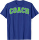 Coach Sports Trainer Vintage Lime Green White on the back T-Shirt - T-Shirt | Royal