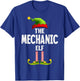 The Mechanic Elf Pajama Christmas Matching Family T-Shirt - T-Shirt | Royal
