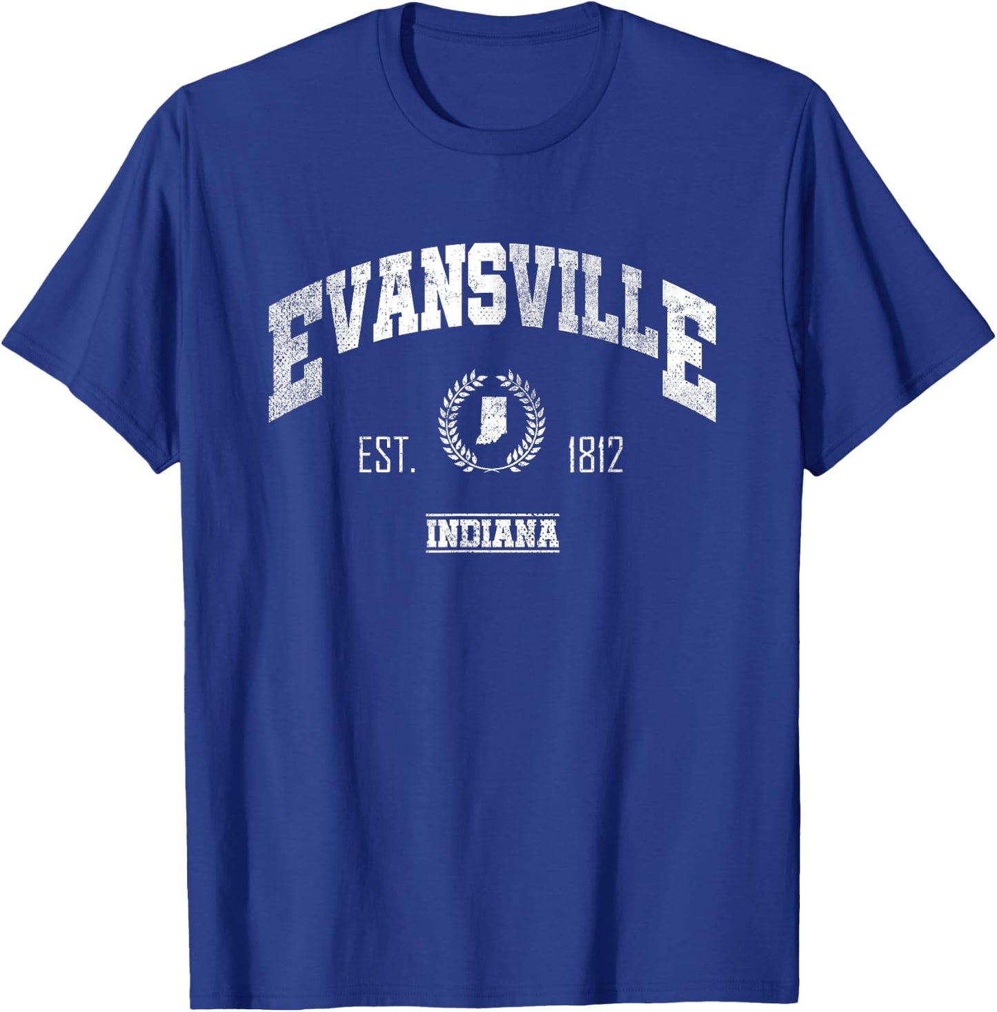 Evansville IN | Indiana | Vintage Throwback T-Shirt - T-Shirt | Royal
