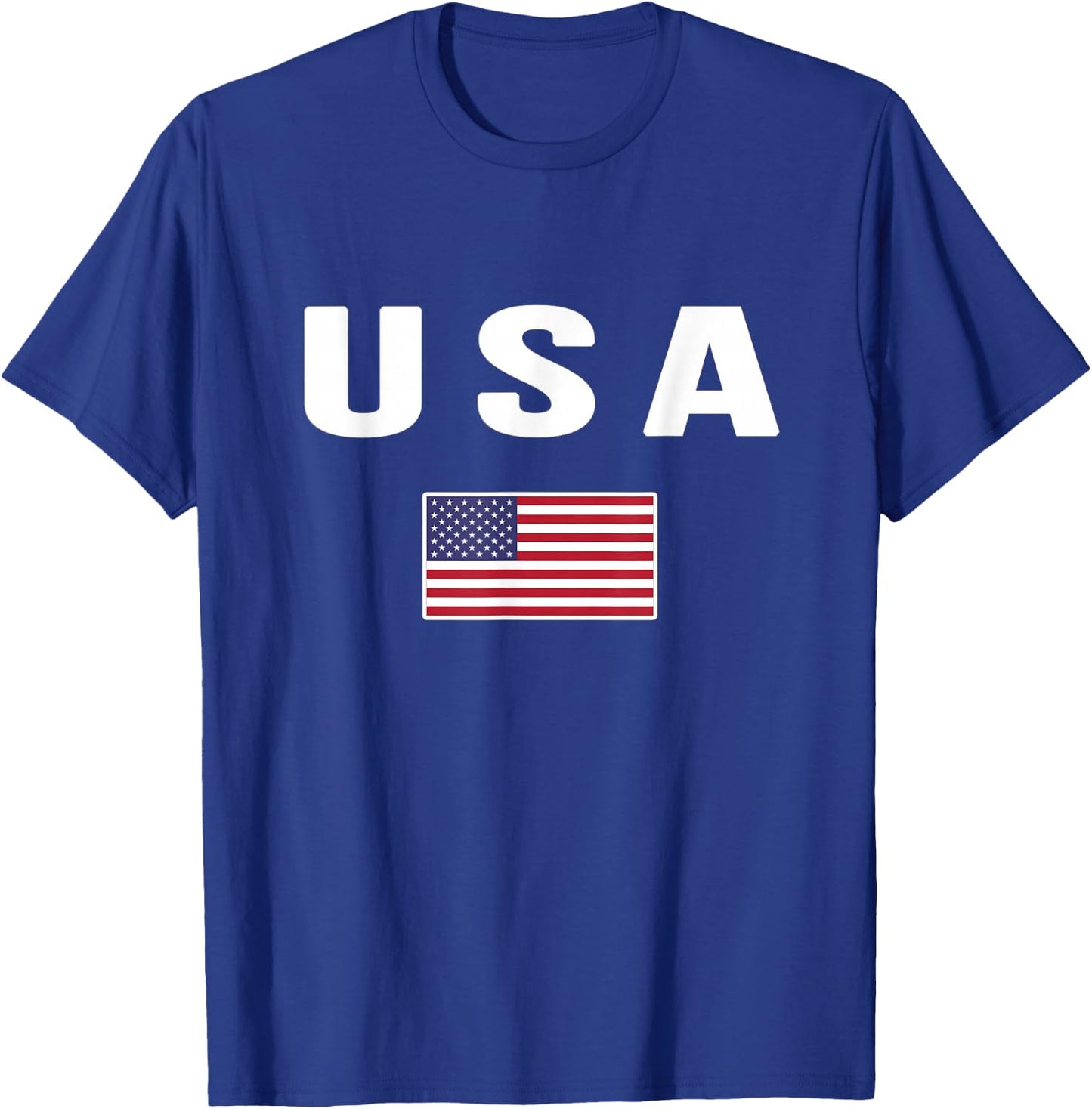 USA Flag Red White Blue Patriotic Design Women Kids T-Shirt - T-Shirt | Royal