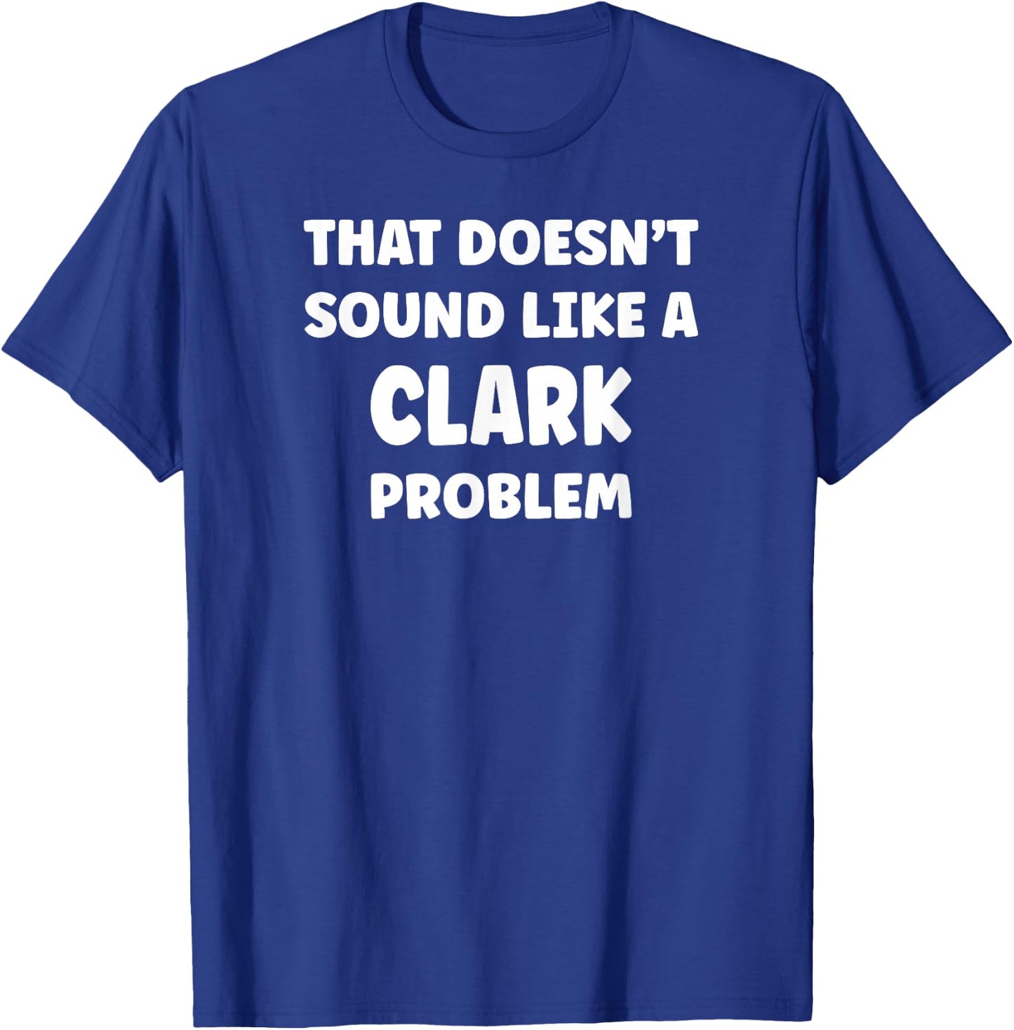 CLARK Personalized Custom Boys CLARK Name T-Shirt - T-Shirt | Royal