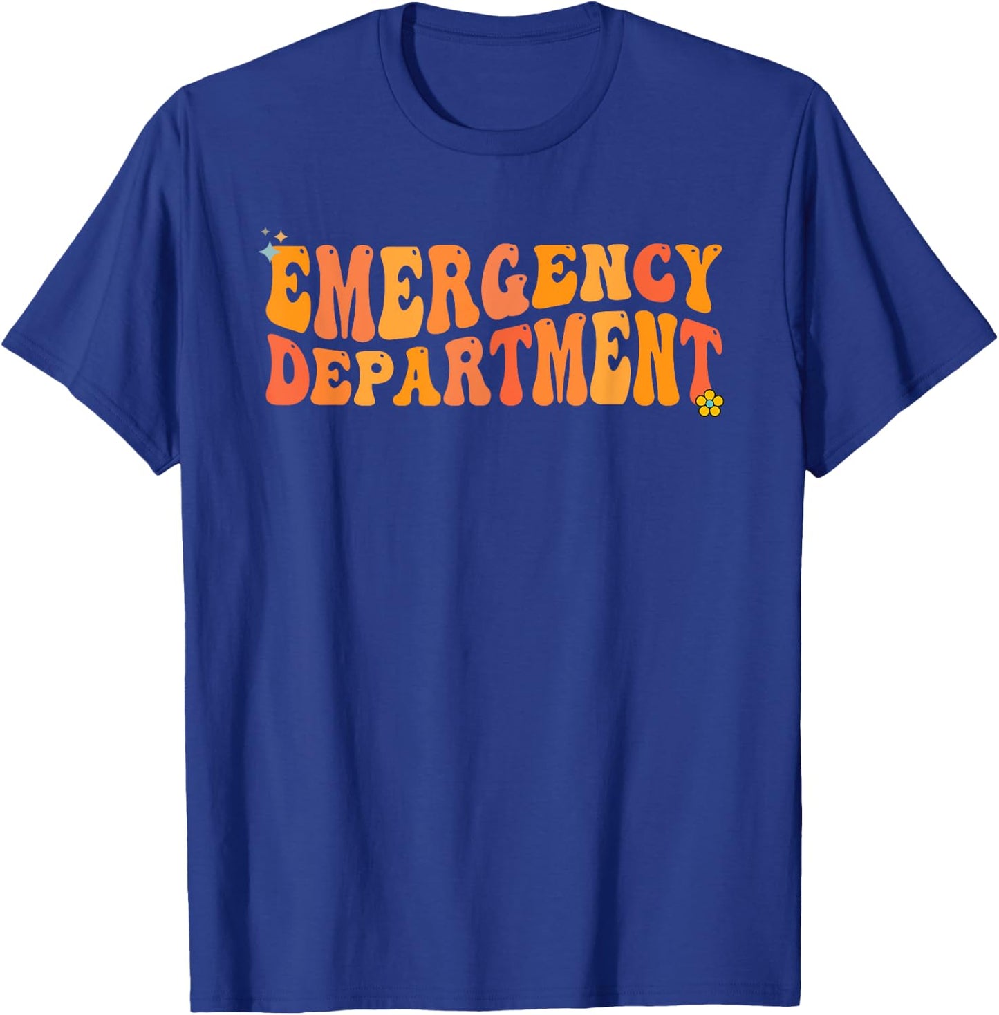 Groovy Emergency Nurse ED Nurse ER Emergency Department T-Shirt - T-Shirt | Royal