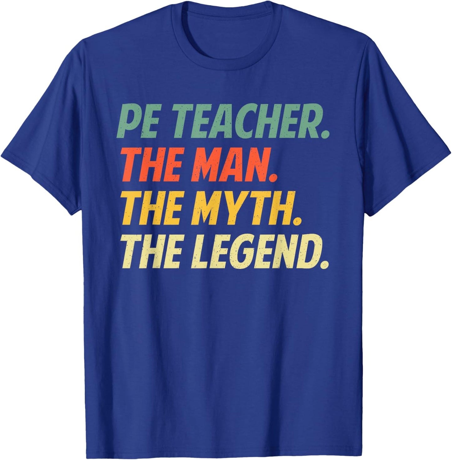 Cool PE Teacher Art Boys Physical Education Teacher T-Shirt - T-Shirt | Royal