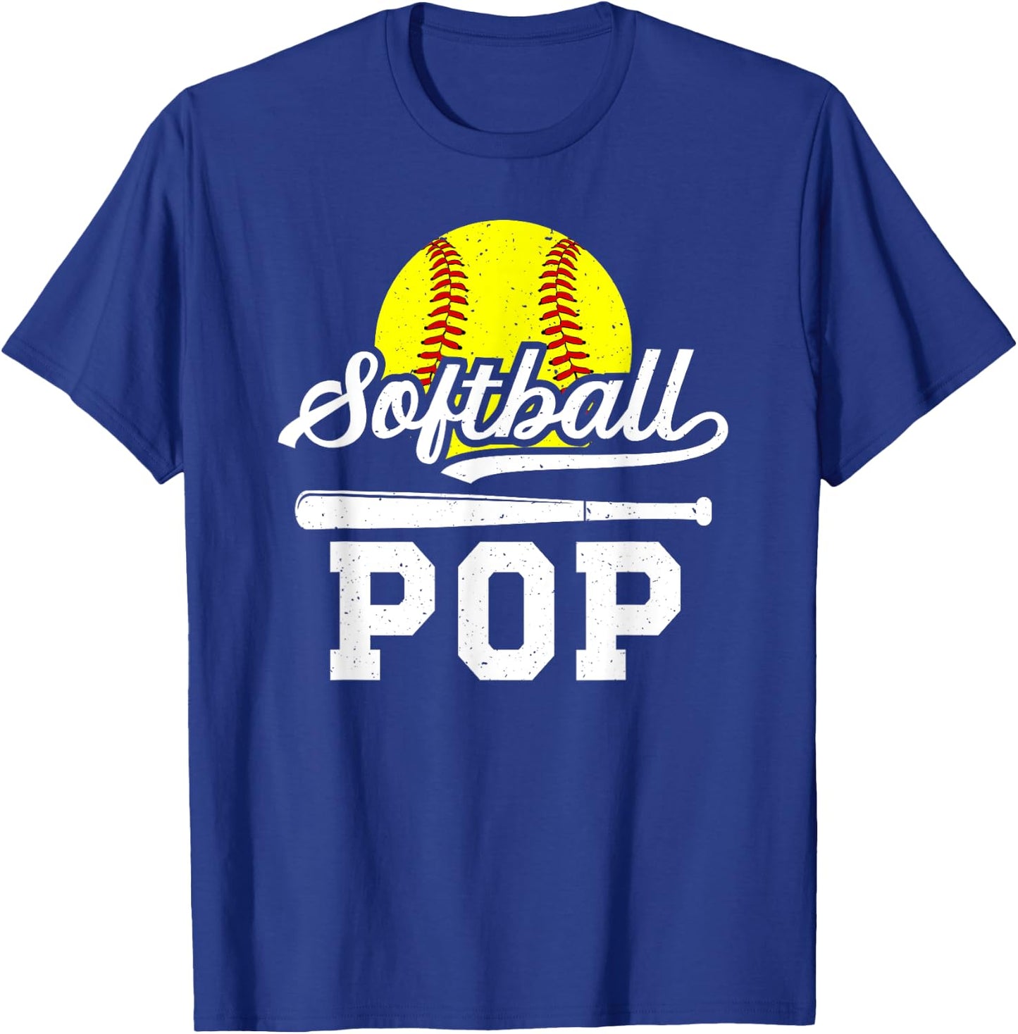 Softball Pop Grandpa Pop Of A Softball Player Pop T-Shirt - T-Shirt | Royal