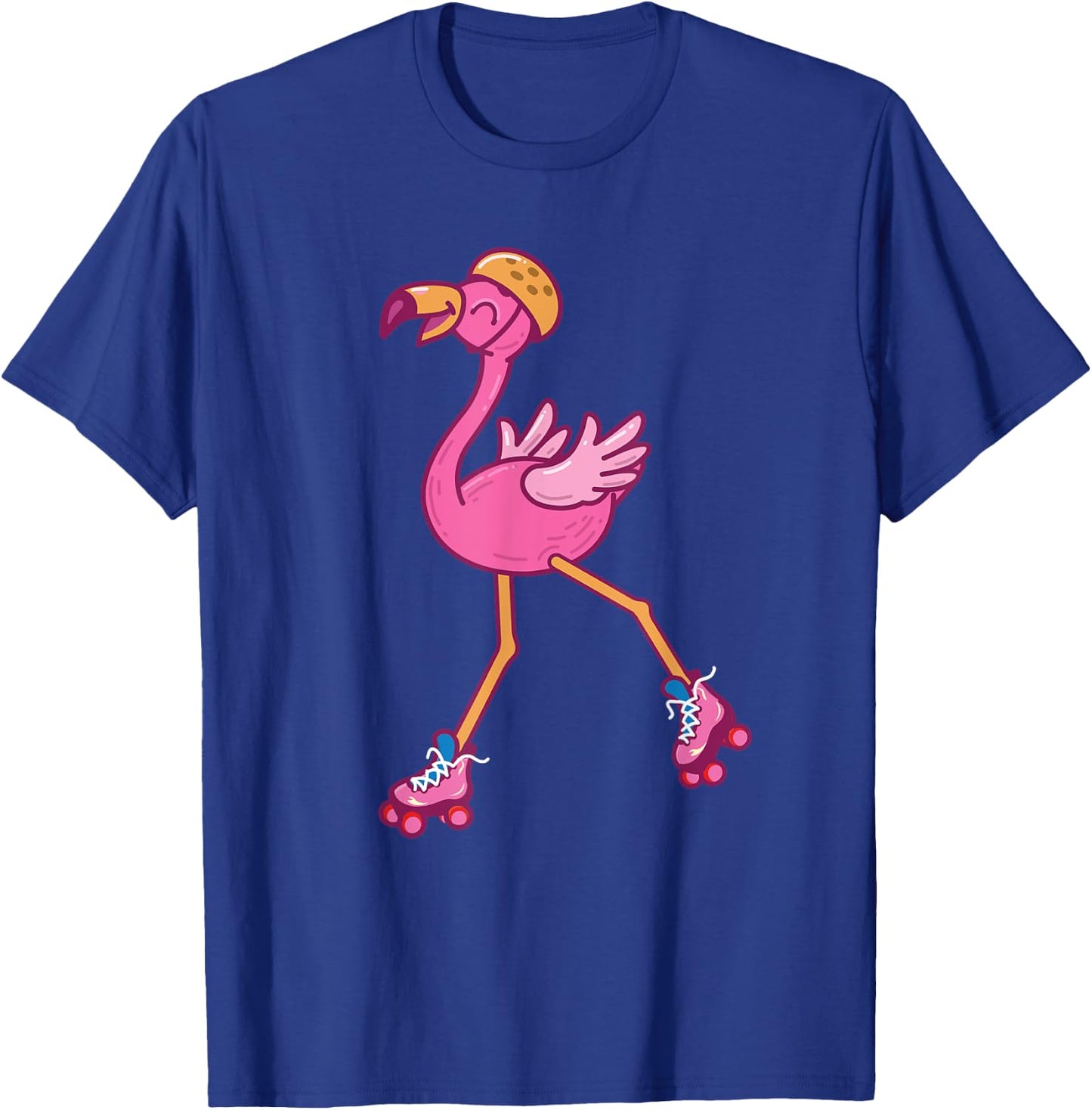 Skater Flamingo - Cute Flamingo Lover Roller Skating T-Shirt - T-Shirt | Royal