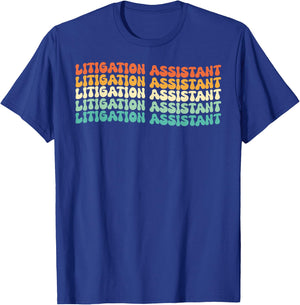 Groovy Litigation Assistant Job Title T-Shirt - T-Shirt | Royal