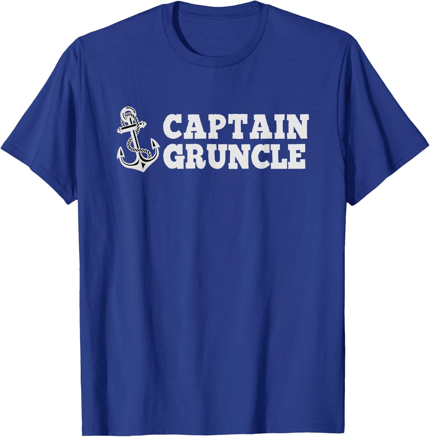 Captain Gruncle Sailing Boating Vintage Boat Anchor Funny T-Shirt - T-Shirt | Royal