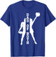 Cheerleading And Football Dad For Father's Day Dad Of Both Proud Football And Cheer Dad T-Shirt - T-Shirt | Royal
